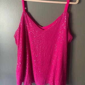 Torrid Hot Pink Sequin Camisole